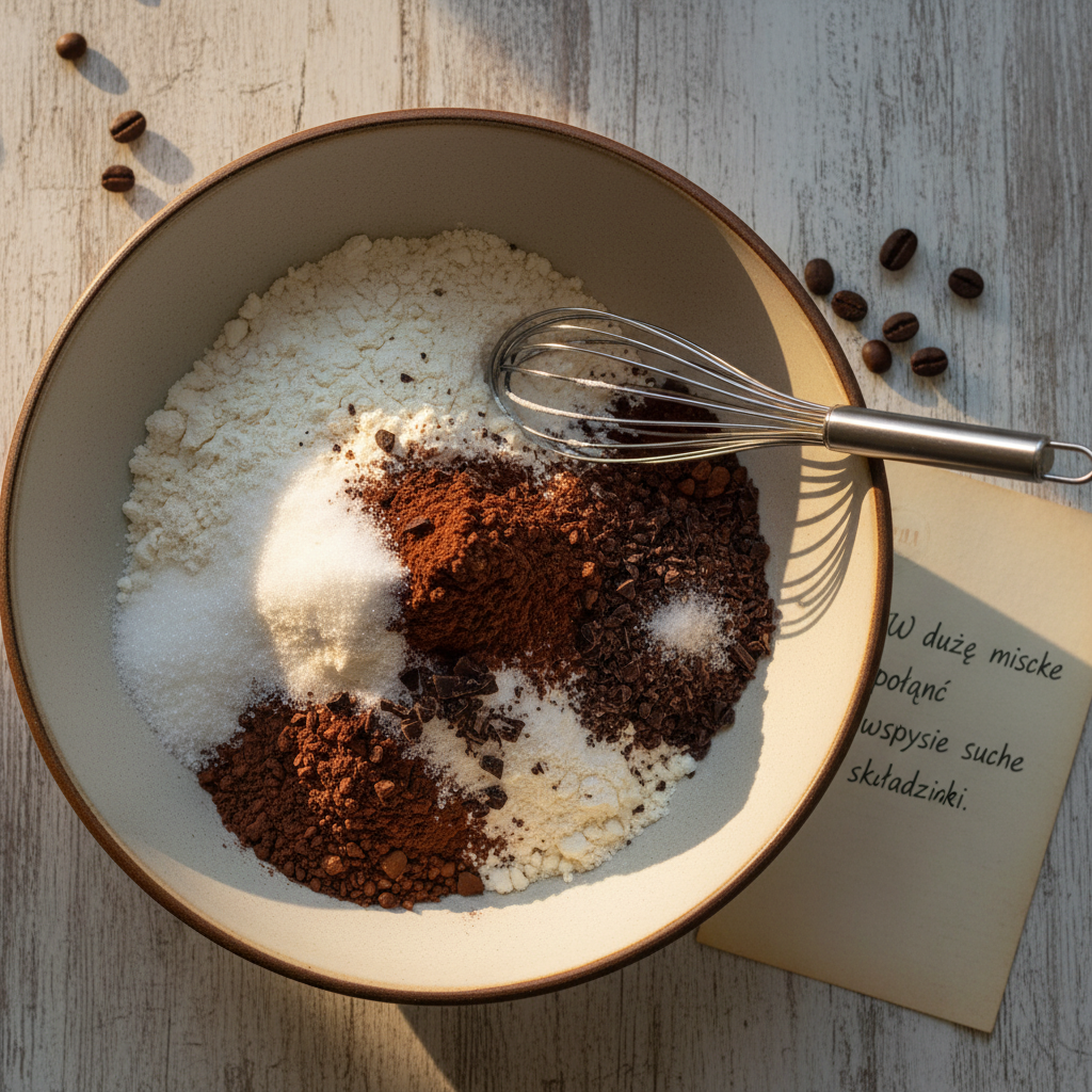 W dużej misce połącz wszystkie suche składniki